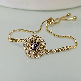 Vip Gold Zirkon Taşlı 🧿 Versace Model Bileklik