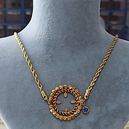 Çelik Gold Çeyrek Çerçeveli Dorikalı Kolye