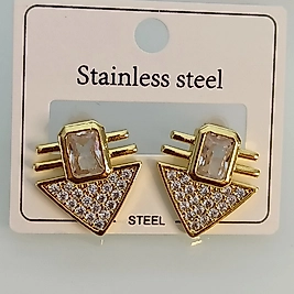 Çelik Gold Taşlı Serenay Küpe