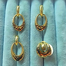 14K Leopar Desenli 3 Lü Set