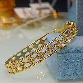 Çelik Gold Van Cleff 🍀 Taşlı Kelepçe