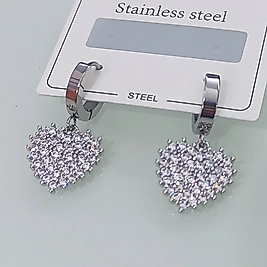 Çelik Gümüş Kaplama Taşlı 🤍 Küpe