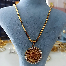 22K Altın Kaplama Tam Altın Kolye