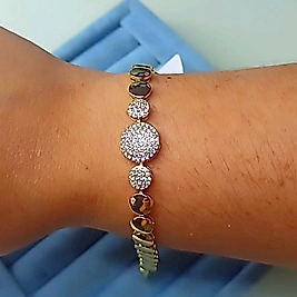 Xuping 14K Yuvarlak Taşlı Bileklik