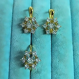 Brilant 14K Çiçek 2 Li Set