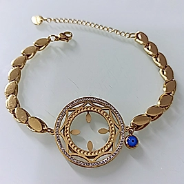 Çelik Gold Çeyrek Çerçeveli Arpa Bileklik