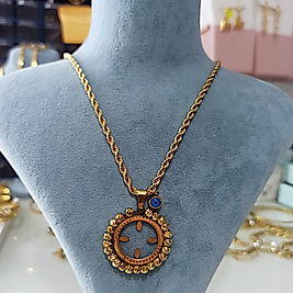 Çelik Gold Çeyrek Çerçeveli Dorikalı Kolye