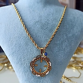 Çelik Gold Çeyrek Çerçeveli Kolye