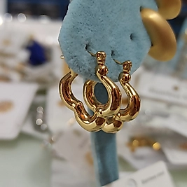 Çelik Gold Kaplama Yonca Formlu🍀Küpe