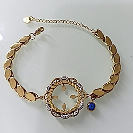 Çelik Gold Çeyrek Çerçeveli Arpa Bileklik