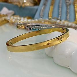 Çelik Gold 🦋 Desenli Kelepçe