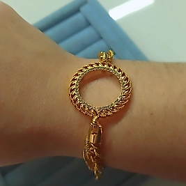 22K İmitasyon Altın Kaplama Yarım Altın Çerçeveli Bileklik