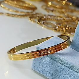 Çelik Gold Taşlı Katmanlı Kelepçe