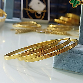 Çelik Gold Desenli Ajda Bilezik