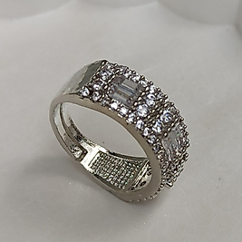 Çelik Silver Baget Taşlı Yüzük