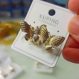 Xuping 14K Kelebek 🦋 Taşlı Küpe