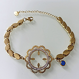 Çelik Gold Çeyrek Çerçeveli Arpa Bileklik