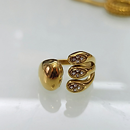 Çelik Gold Taşlı Yüzük