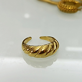 Çelik Gold Burgulu Yüzük