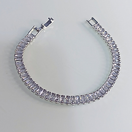 Pirinç Gümüş Kaplama Su Yolu Baget Bileklik