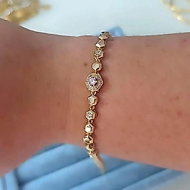 Xuping 14K Petek Taşlı Bileklik