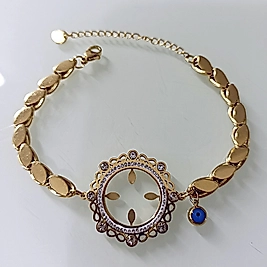 Çelik Gold Çeyrek Çerçeveli Arpa Bileklik