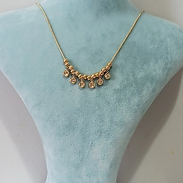 Çelik Gold Kaplama Taşlı Dorikalı Kolye