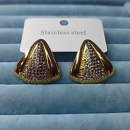 Çelik Gold Deniz Kabuğu Taşlı Küpe