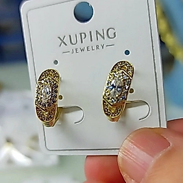 Xuping 14K Taşlı Halka Küpe