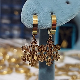 Çelik Gold Kaplama ❄️ Figürlü Küpe