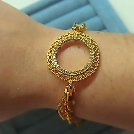 22K İmitasyon Altın Kaplama Yarım Altın Çerçeveli Sonsuzluk Bileklik