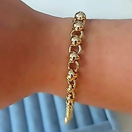 Xuping 14K Gemici Kilit Dorika Bileklik