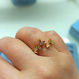 14K Minimal Taşlı Yüzük