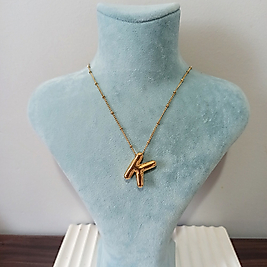 Çelik Gold Kaplama K Harfi Kolye