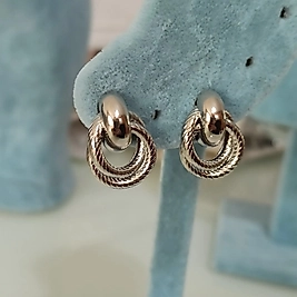 Çelik Gümüş Kaplama Vintage Küçük Boy Küpe