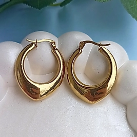 Çelik Gold Büyük Badem Küpe