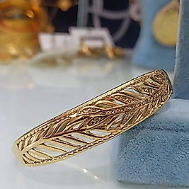 Çelik Gold Yaprak Taşlı Kelepçe