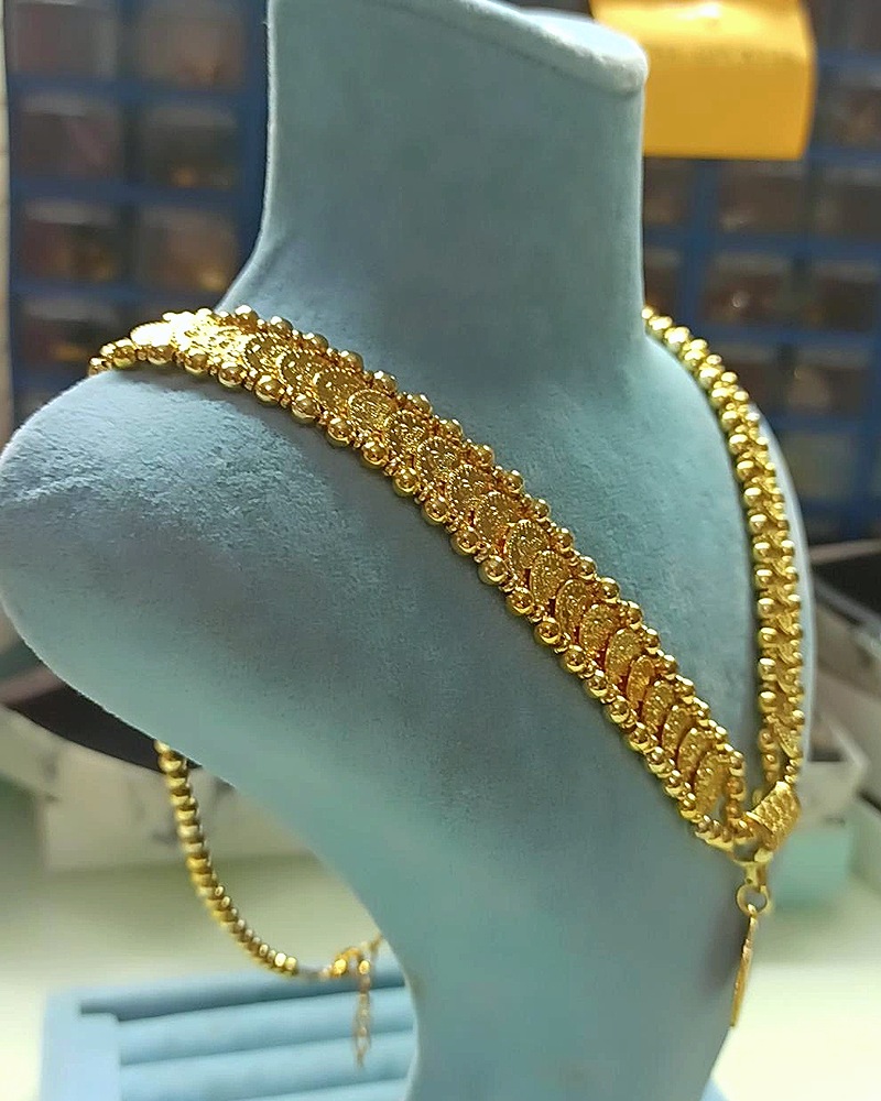 Tuğra Pullu Dorikalı Çeyrekli 60 Cm Kolye