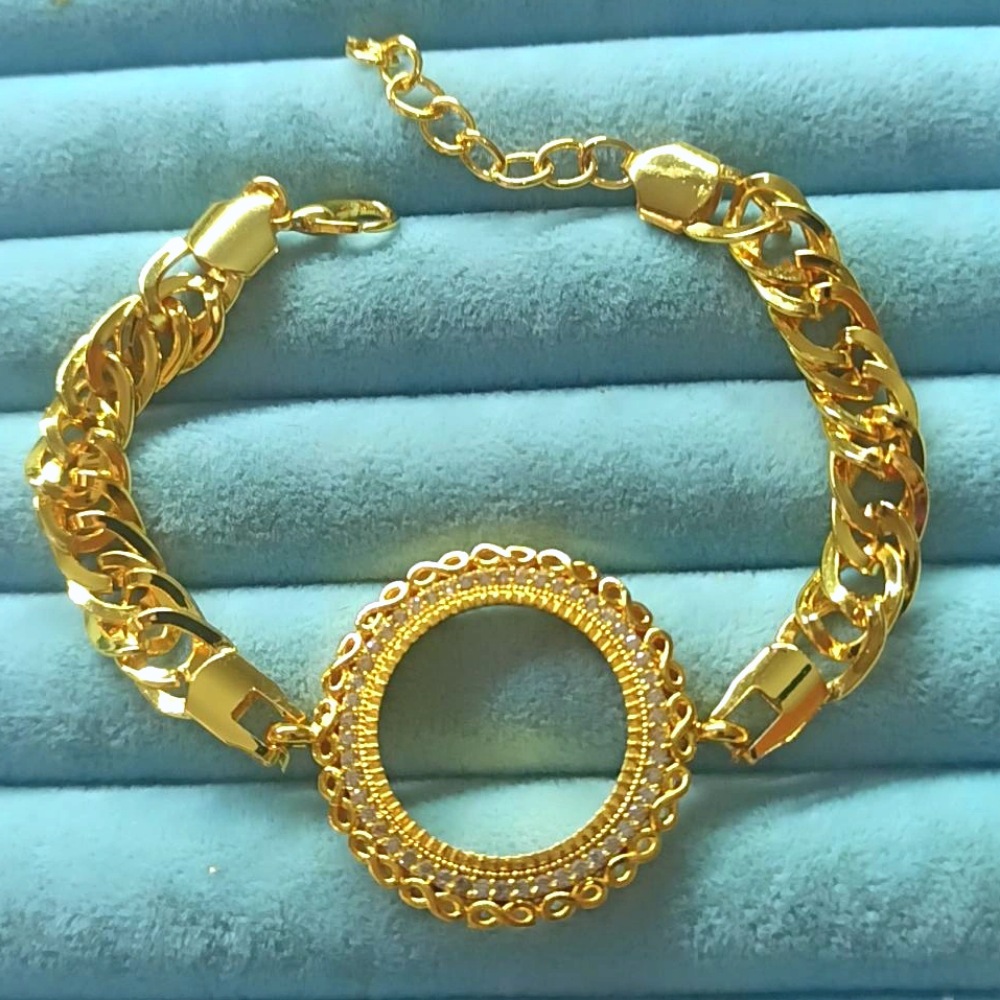 22K İmitasyon Altın Kaplama Sonsuzluk Yarım Altın Çerçeveli Bileklik