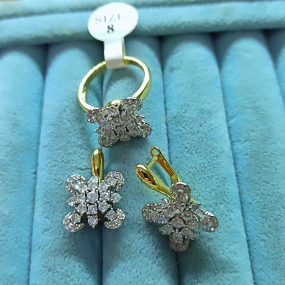 Brilant 14K Çiçek 2 Li Set