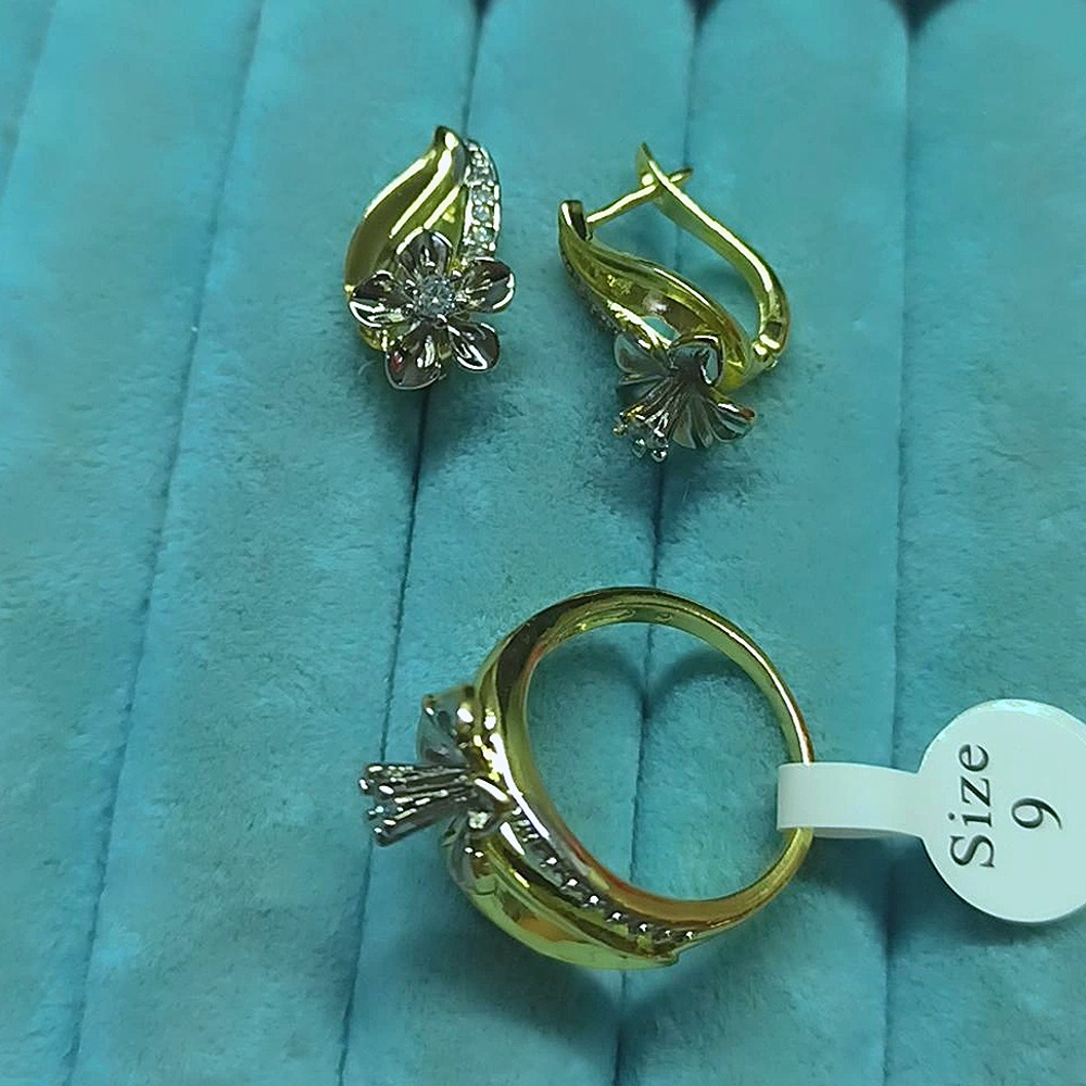 Brilant 14K Çiçek 2 Li Set