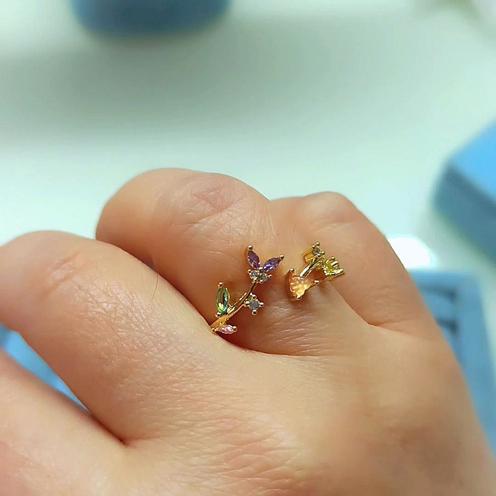 14K Minimal Taşlı Yüzük