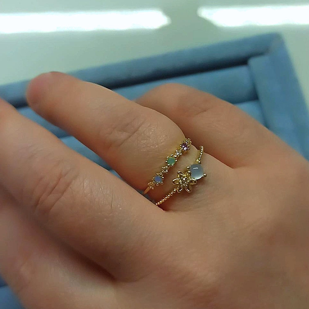 14K Pinterest Çift Yüzük