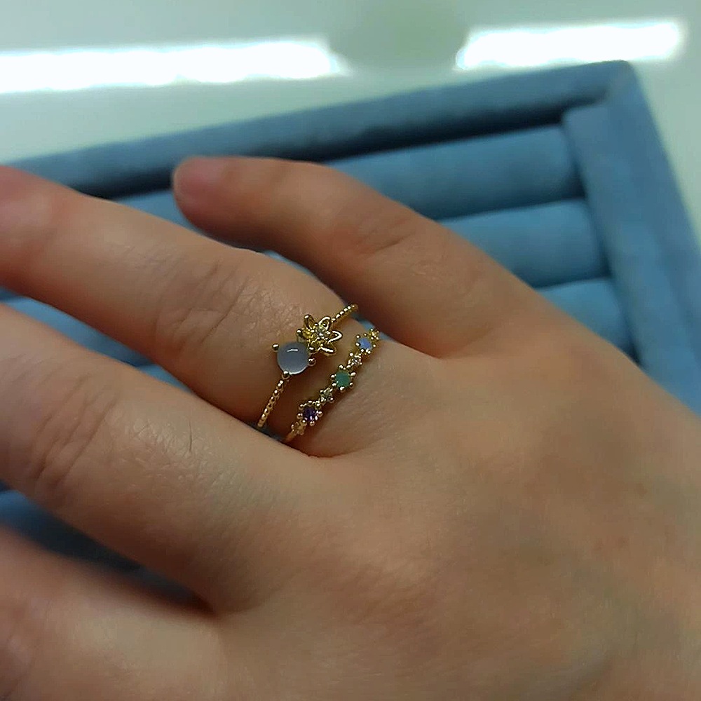 14K Pinterest Çift Yüzük