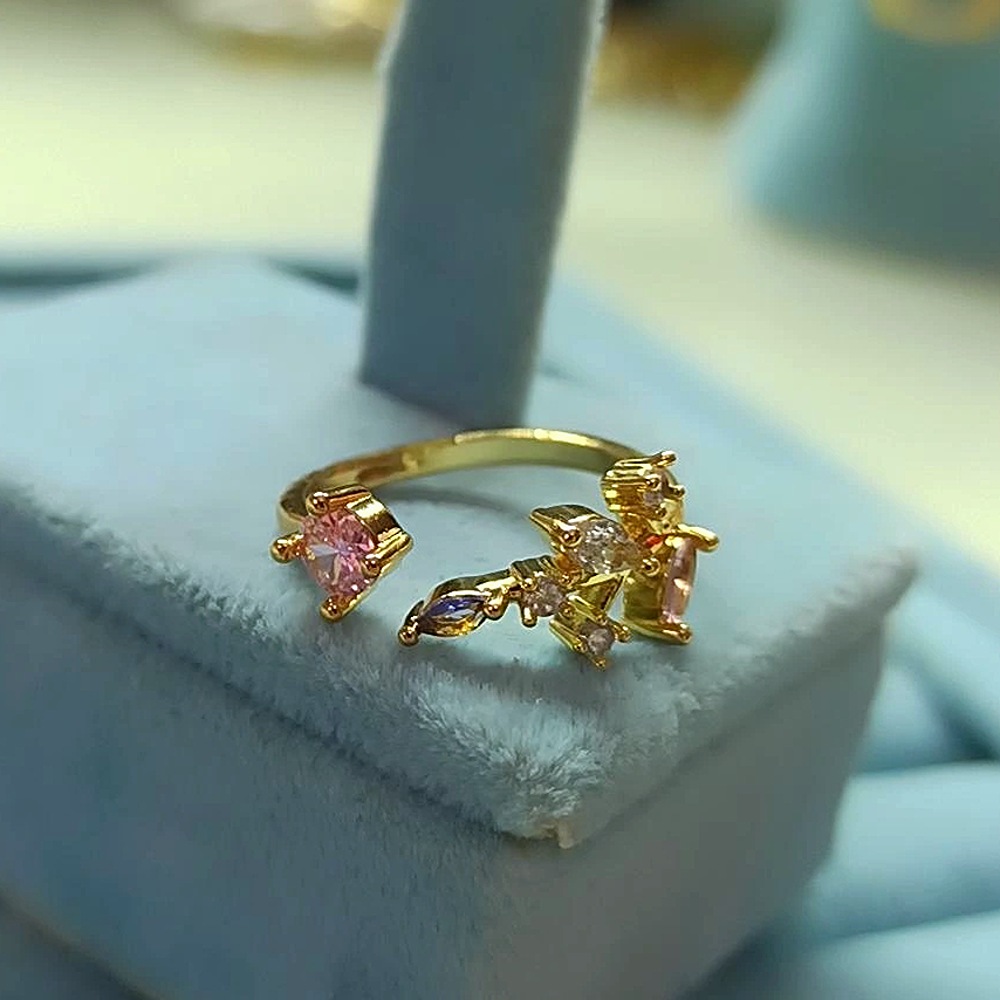 14K Pinterest Renkli Taşlı Yüzük