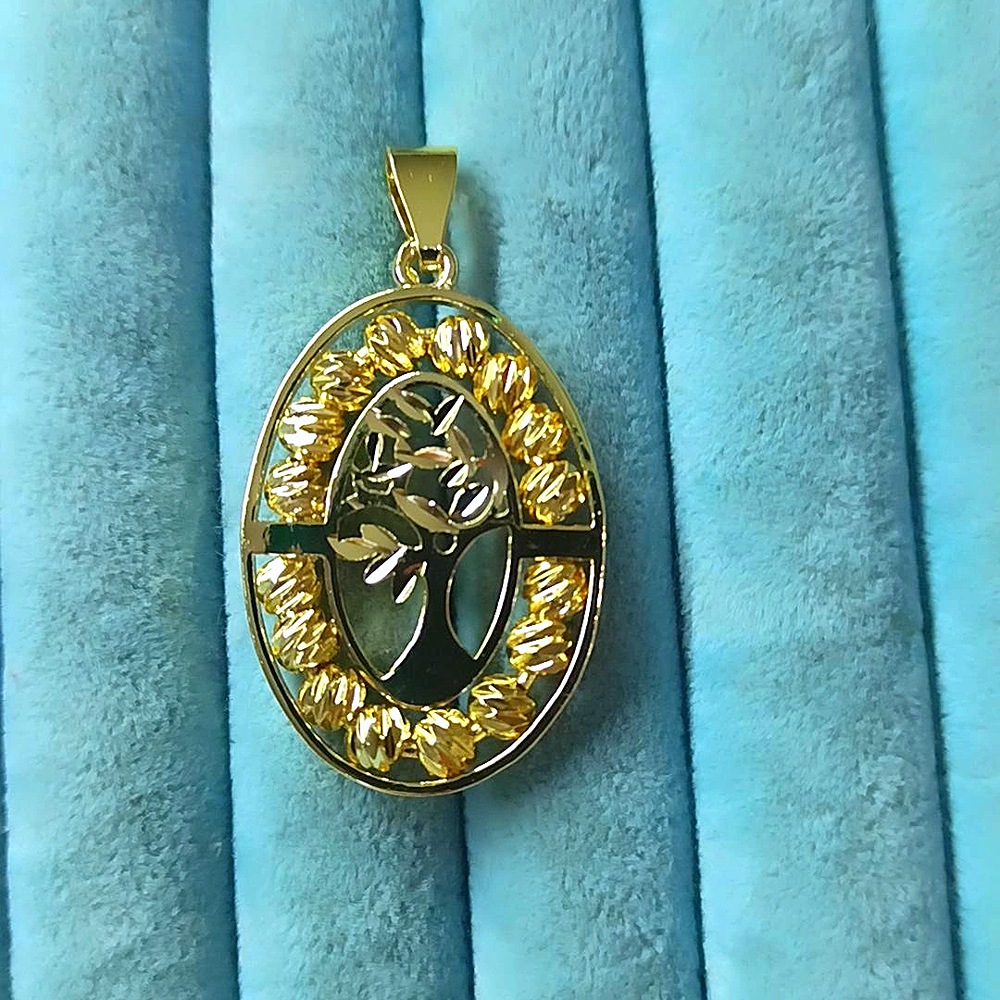 14K Dorikalı Oval Yaşam Ağacı Uç