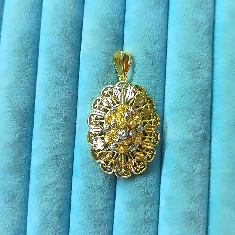 14K Dorikalı Oval Kolye Uç