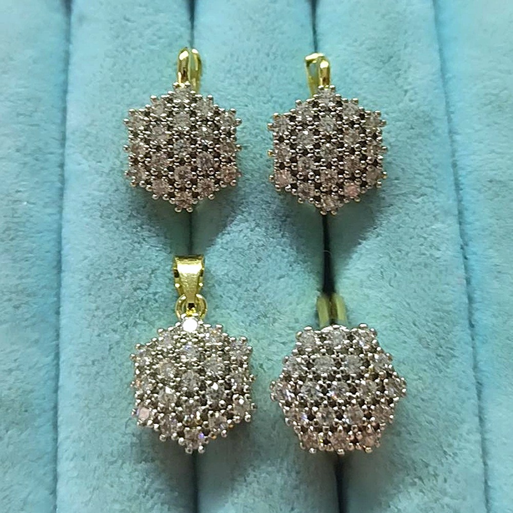 14K Brilant 6 Gen Taşlı 3 Lü Set