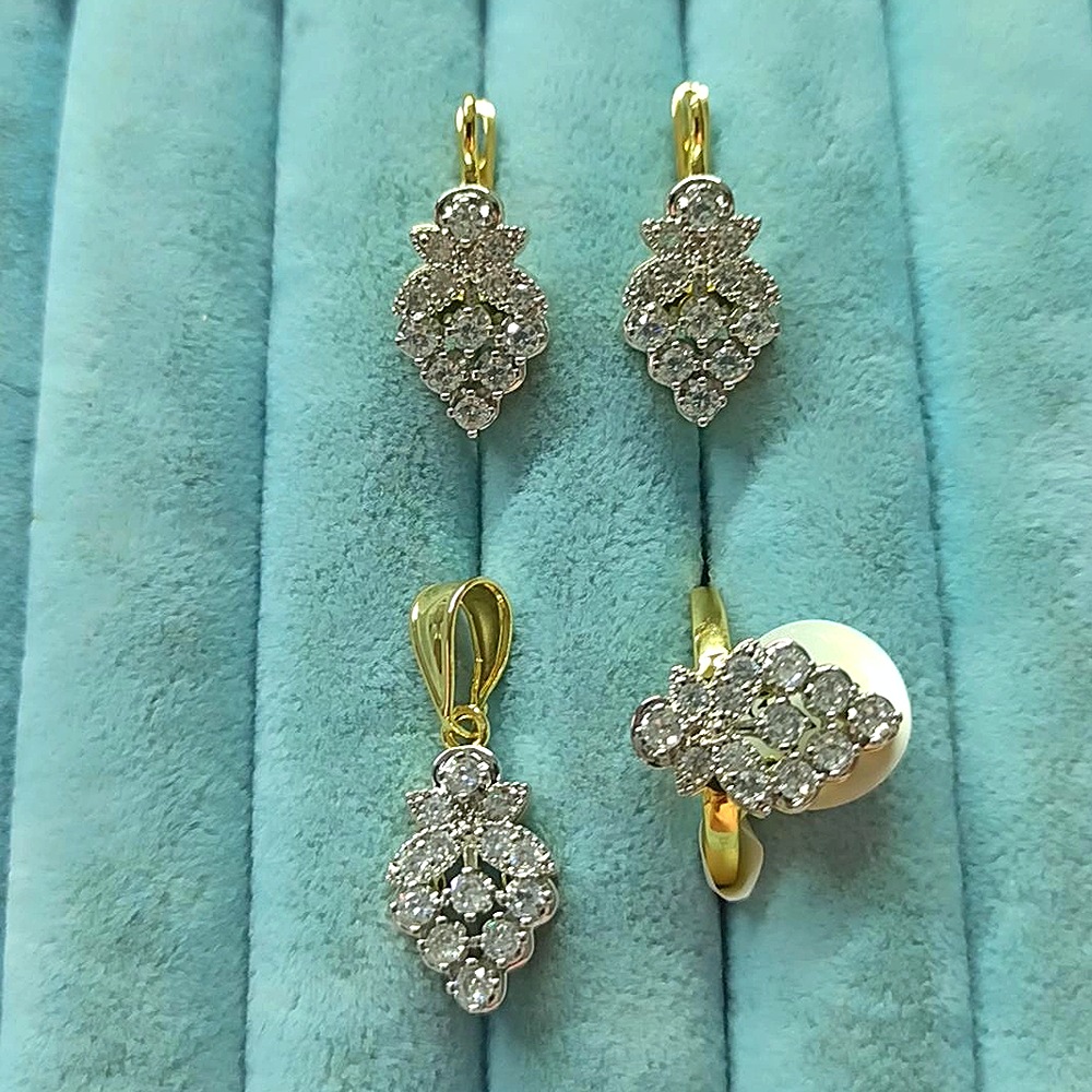 14K Brilant 🍇 Taşlı 3 Lü Set