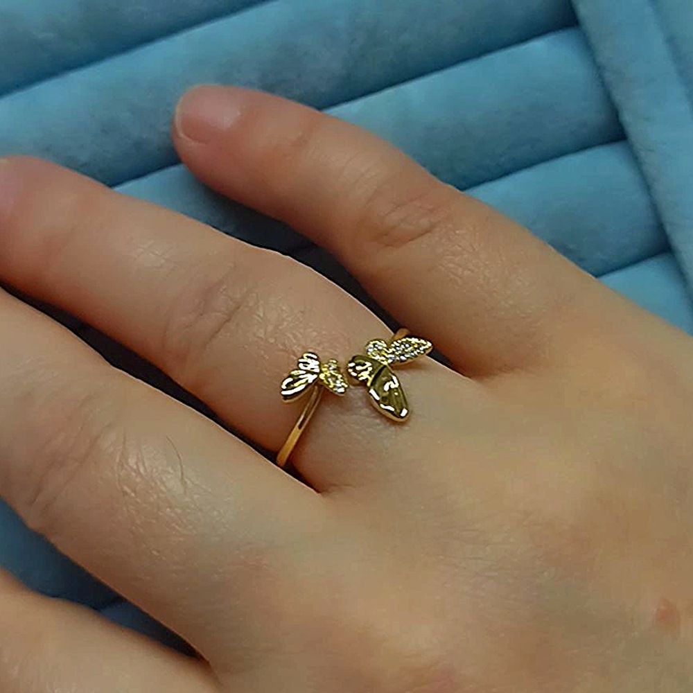 14K Çift 🦋Li Yüzük